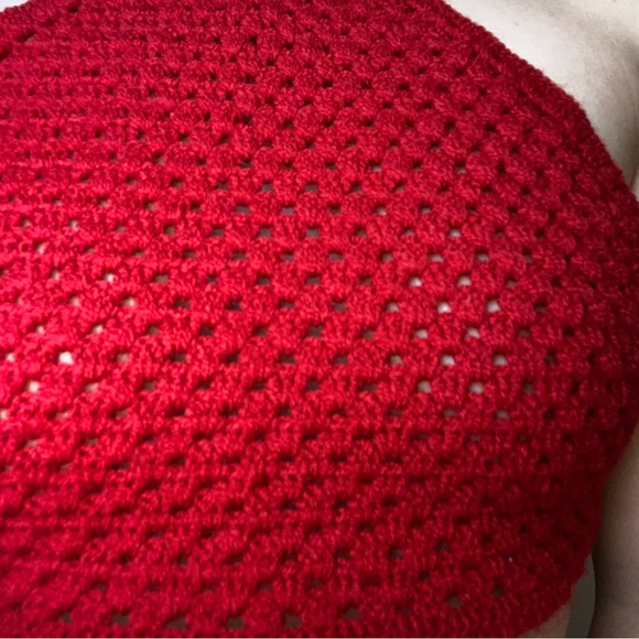 Red Mesh Crop Top/Brallete - Picture 4 of 5